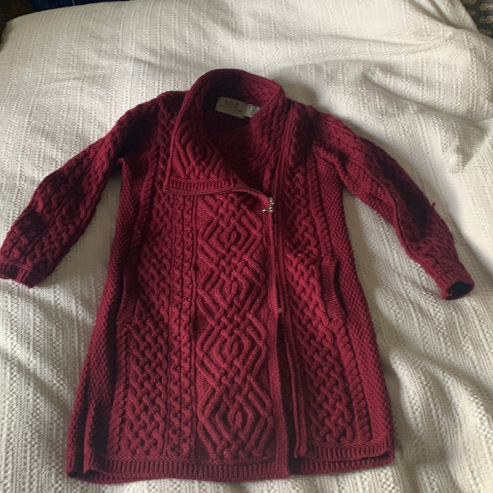 Long wool sweater